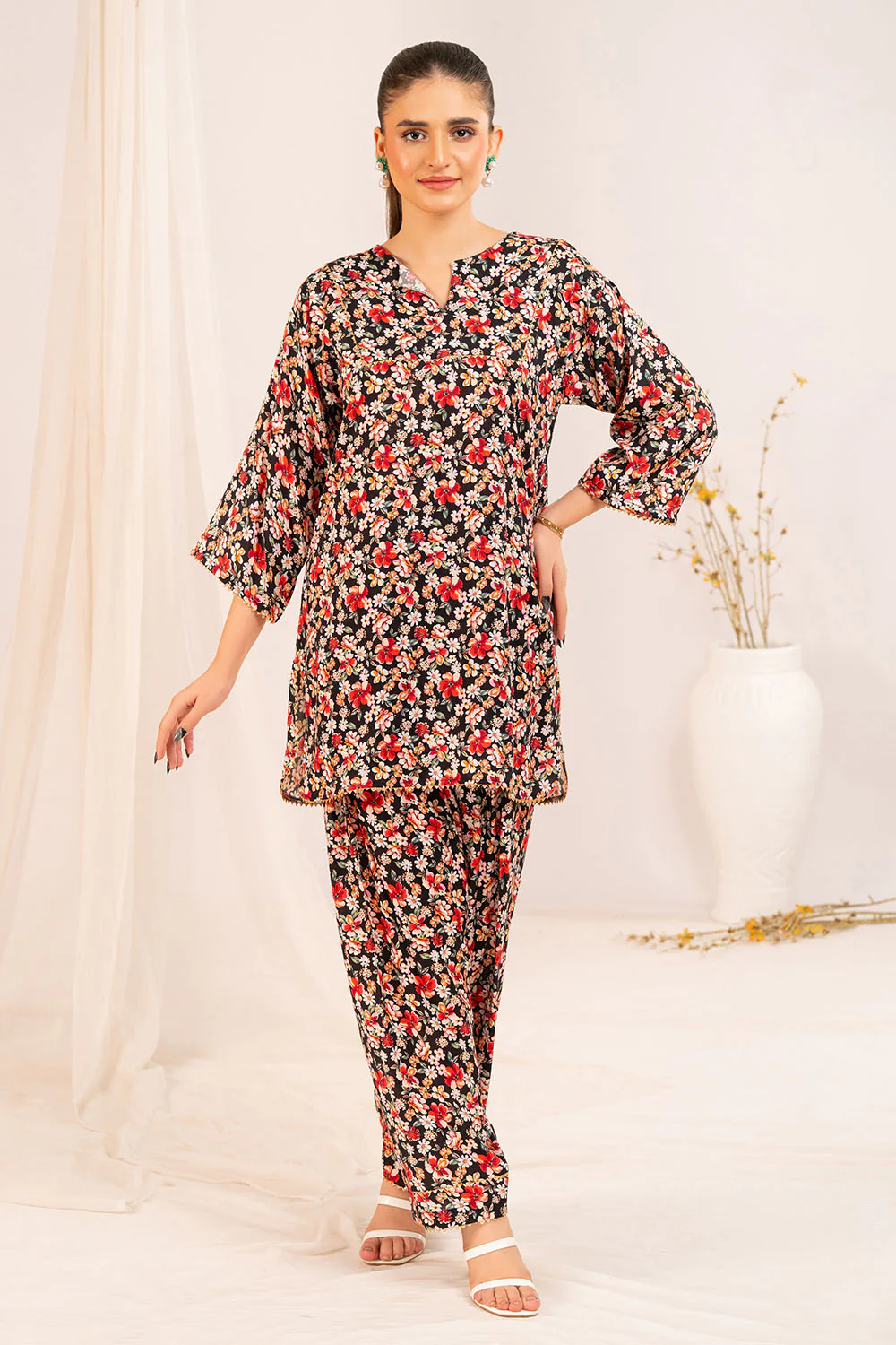 1 Piece Printed Linen Shirt - Image 3