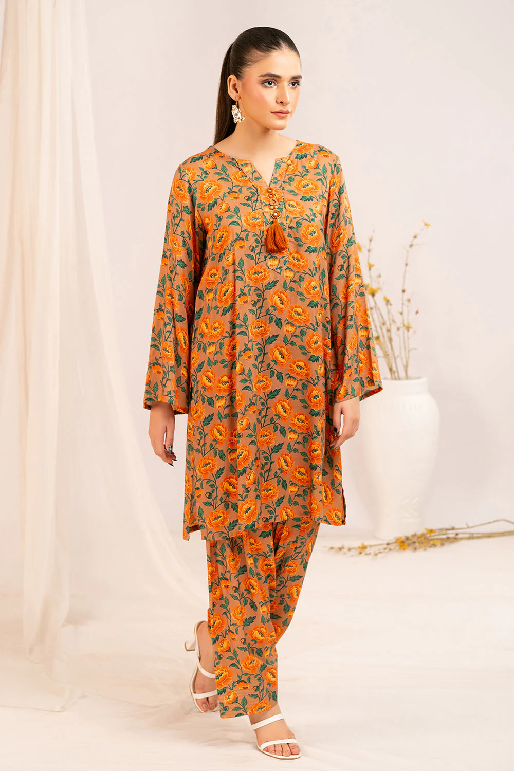 1 Piece Printed Linen Shirt - Image 3