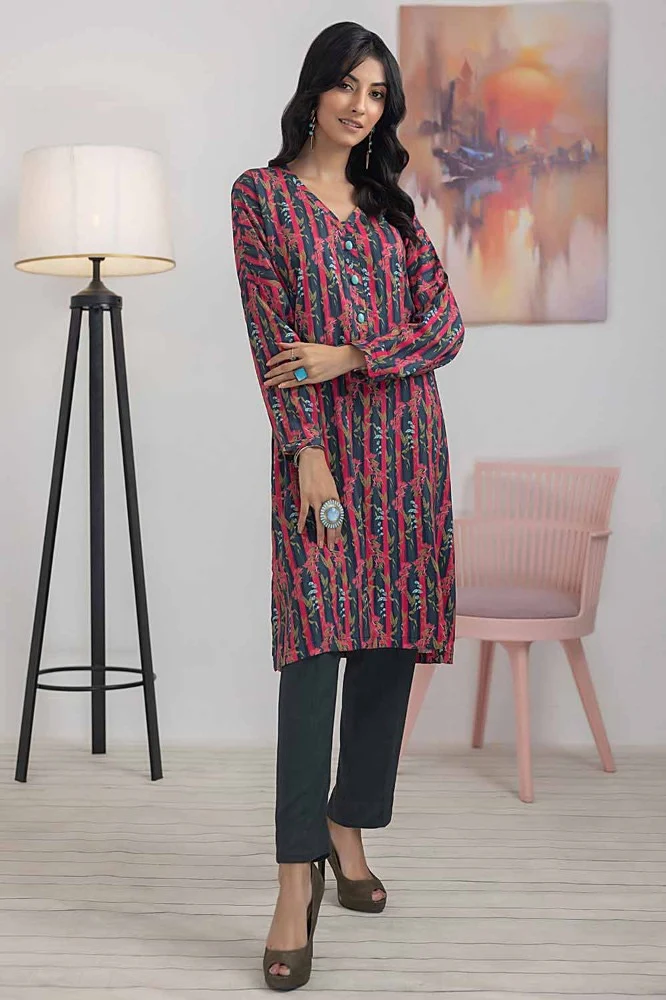 1 Piece Printed Linen Shirt - Image 2
