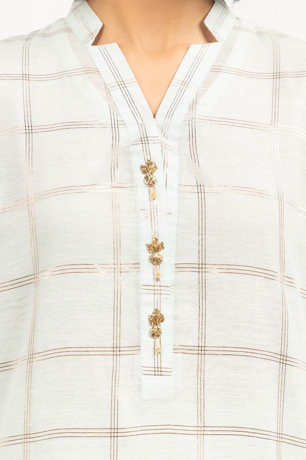 2 Piece Festive Suit Munar Kurta Raw Silk Pants - Image 5