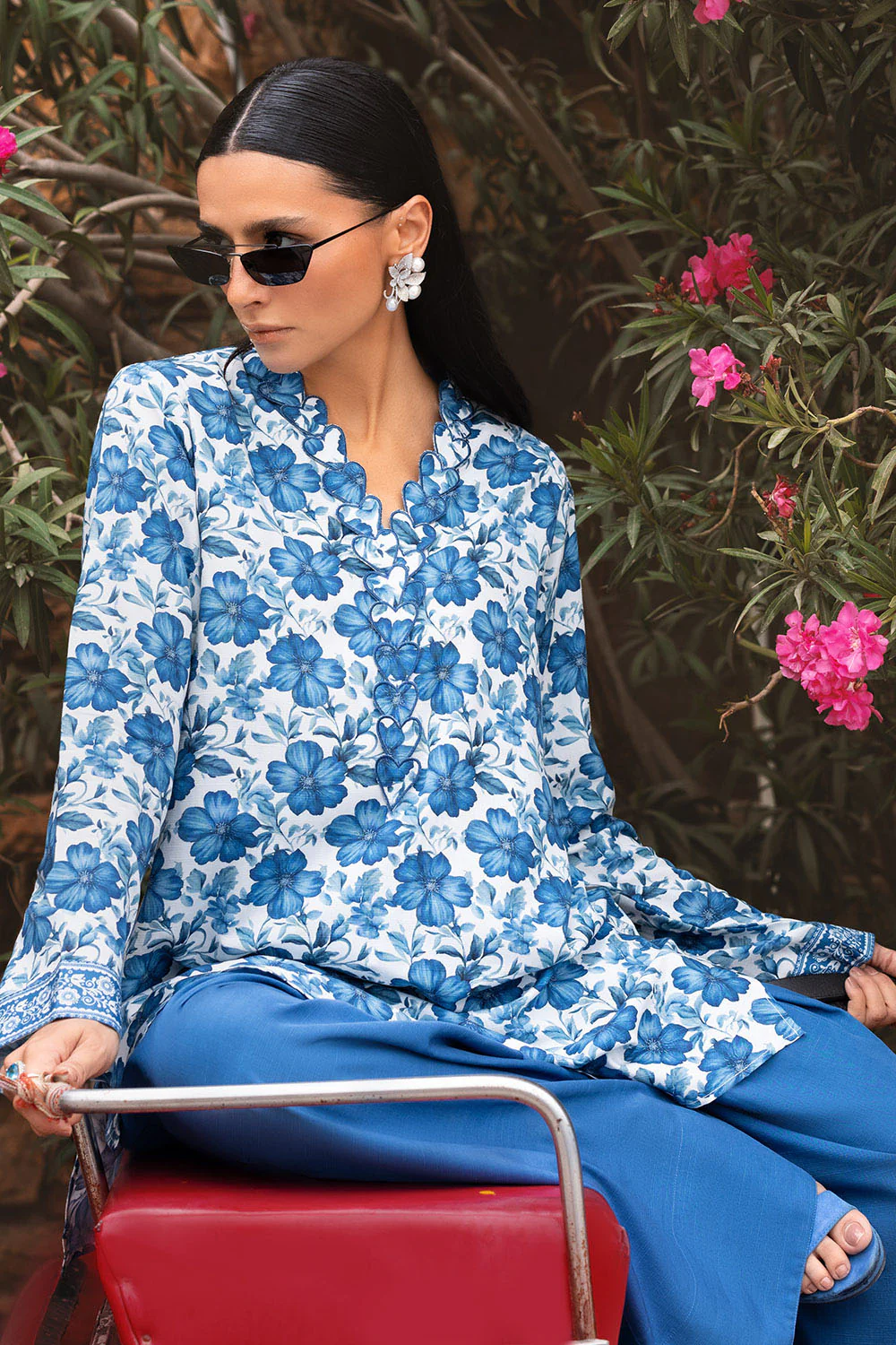 2 Piece Printed Cotton Linen Khaddar Suit - Image 5