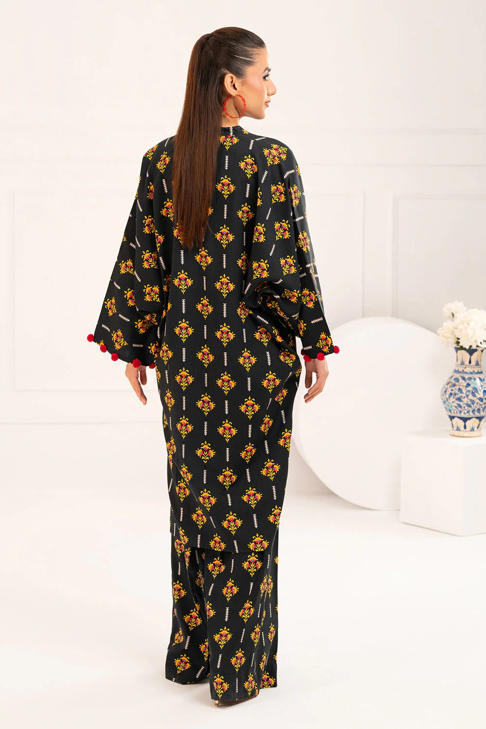 2 Piece Printed Slub Viscose Suit - Image 5