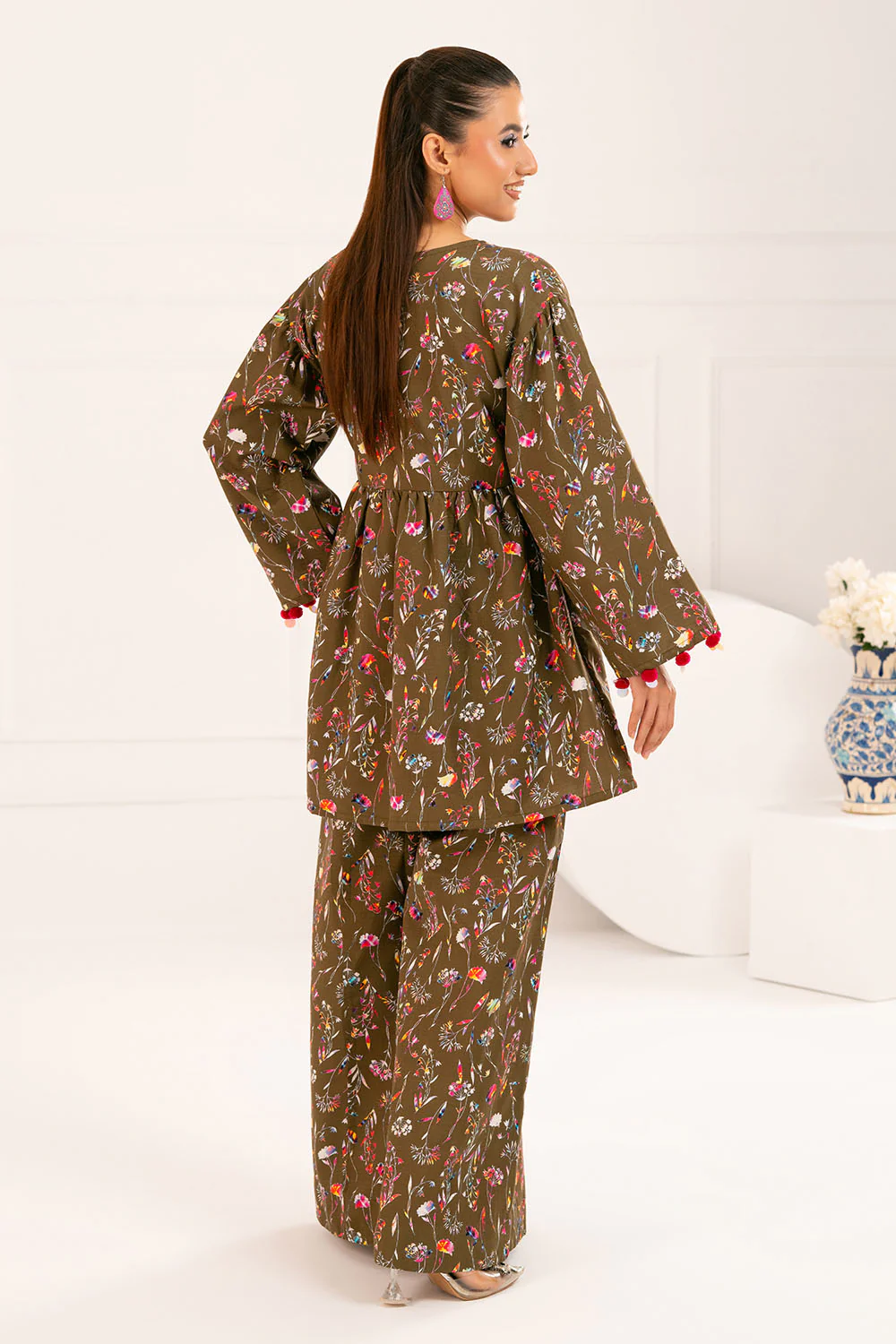 2 Piece Printed Slub Viscose Suit - Image 6