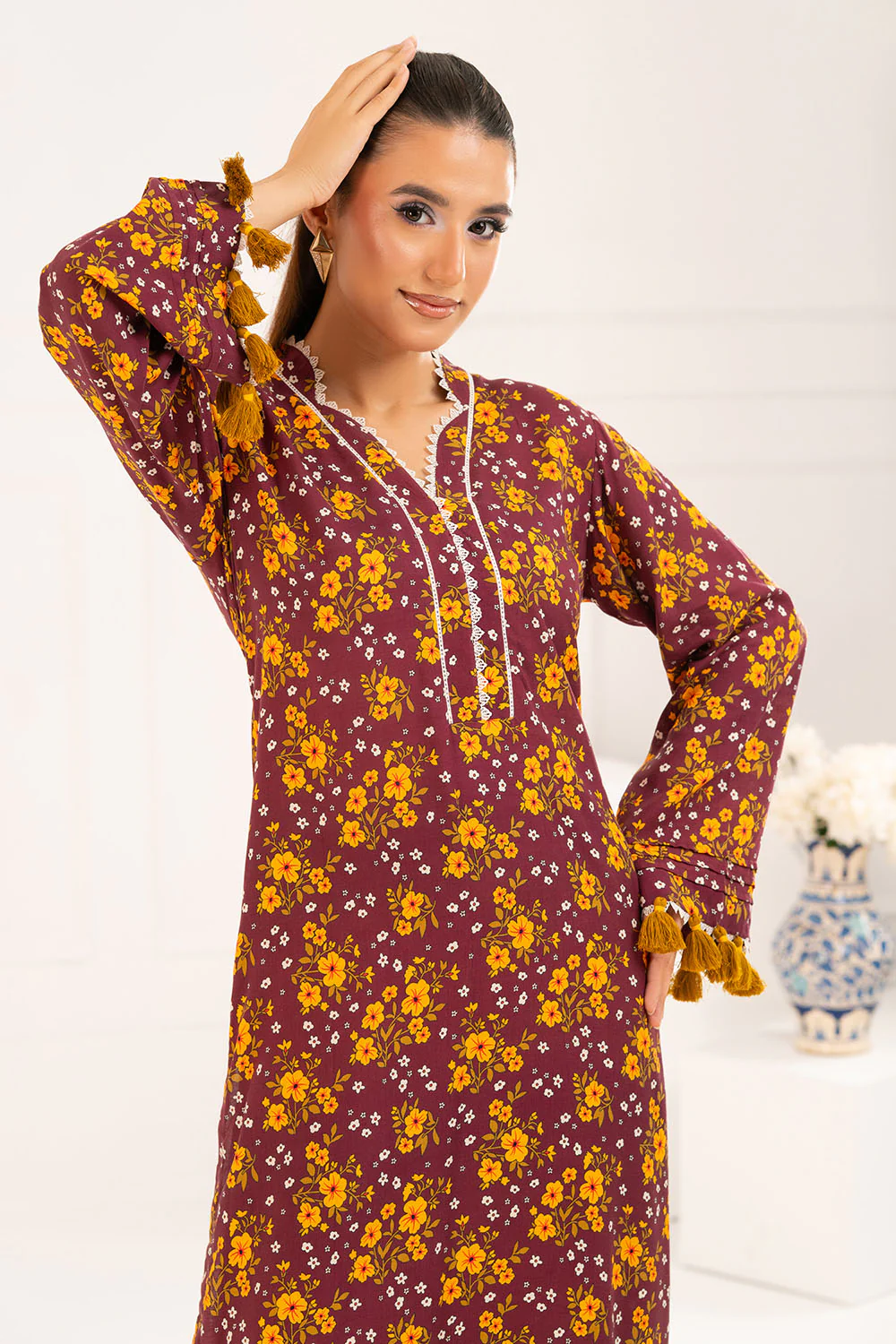 2 Piece Printed Slub Viscose Suit - Image 6