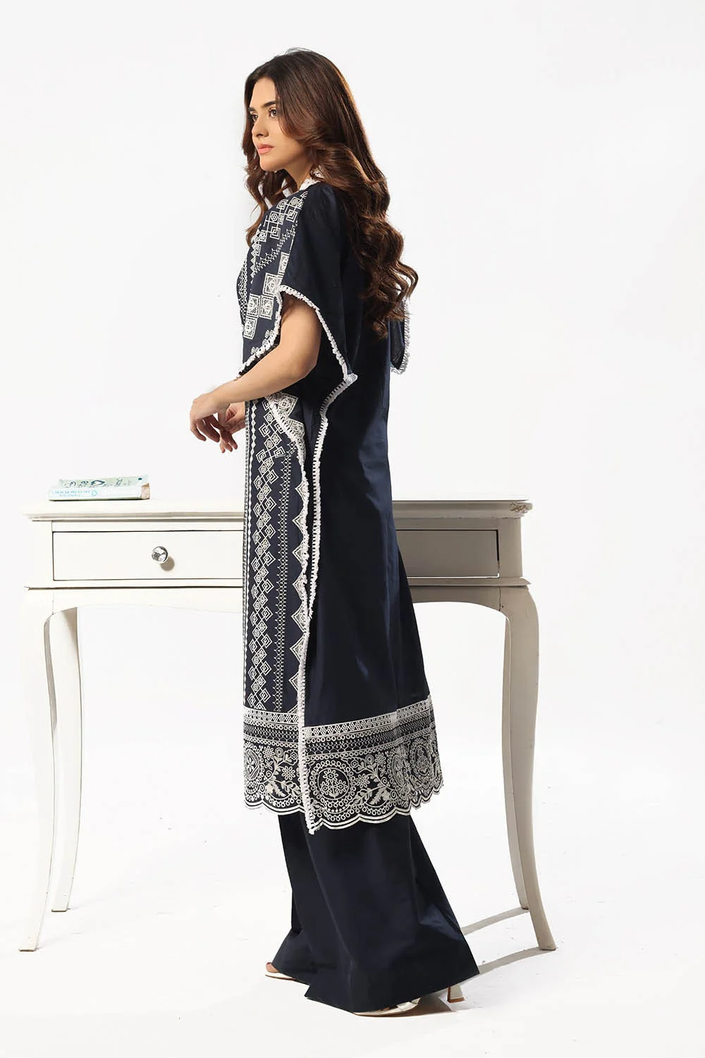 2 Piece Unstitched Embroidered Lawn Suit - Image 3