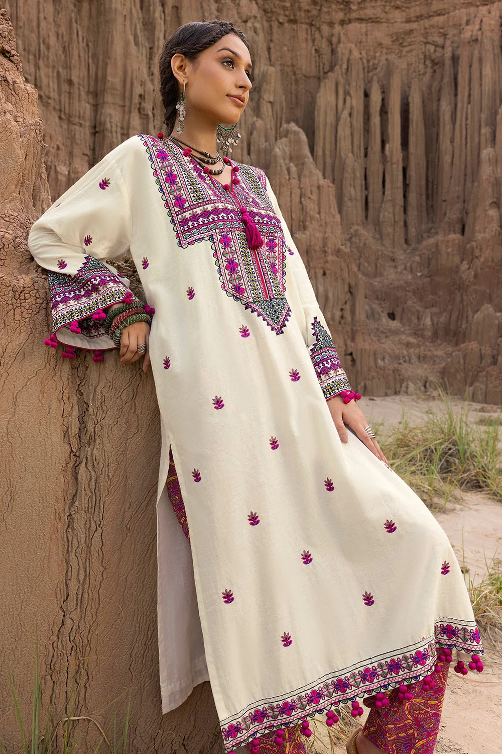 2 Piece Unstitched Embroidered Self Jacquard Suit - Image 5