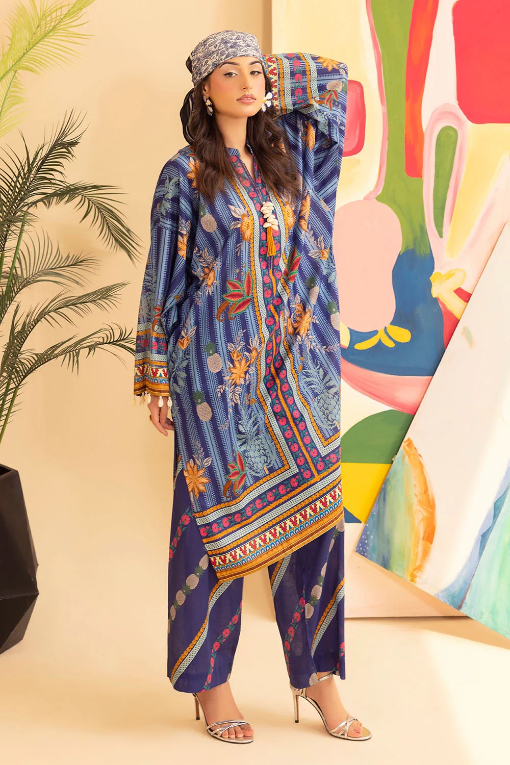 2 Piece Unstitched Printed Lawn Suit - Image 7