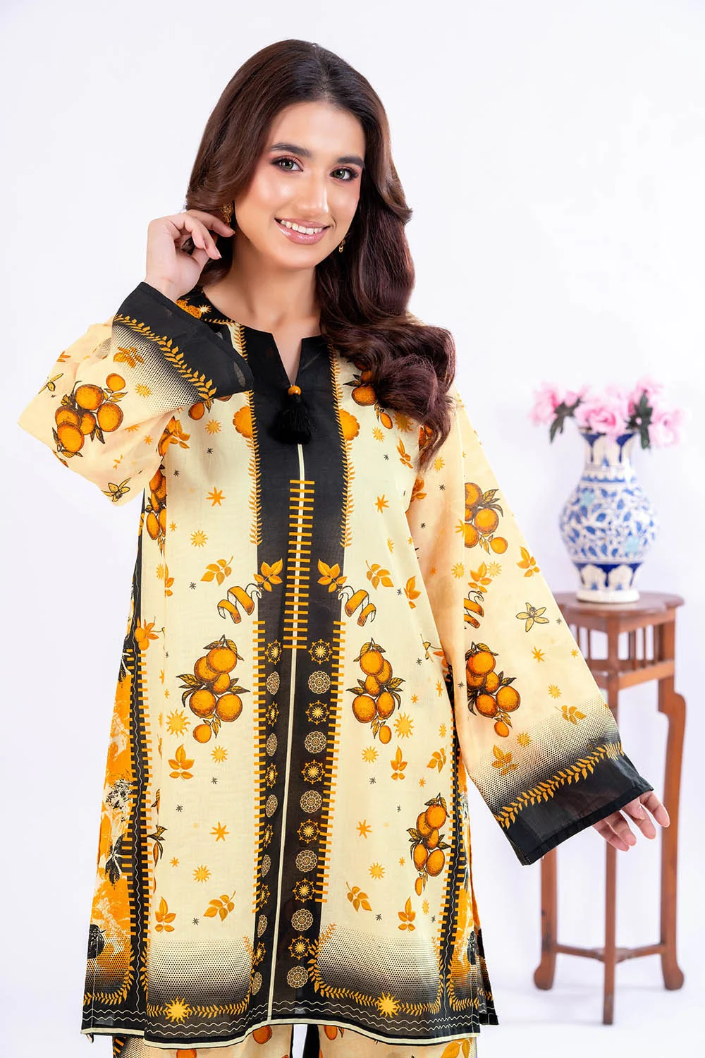 2 Piece Unstitched Printed Lawn Suit - Image 3