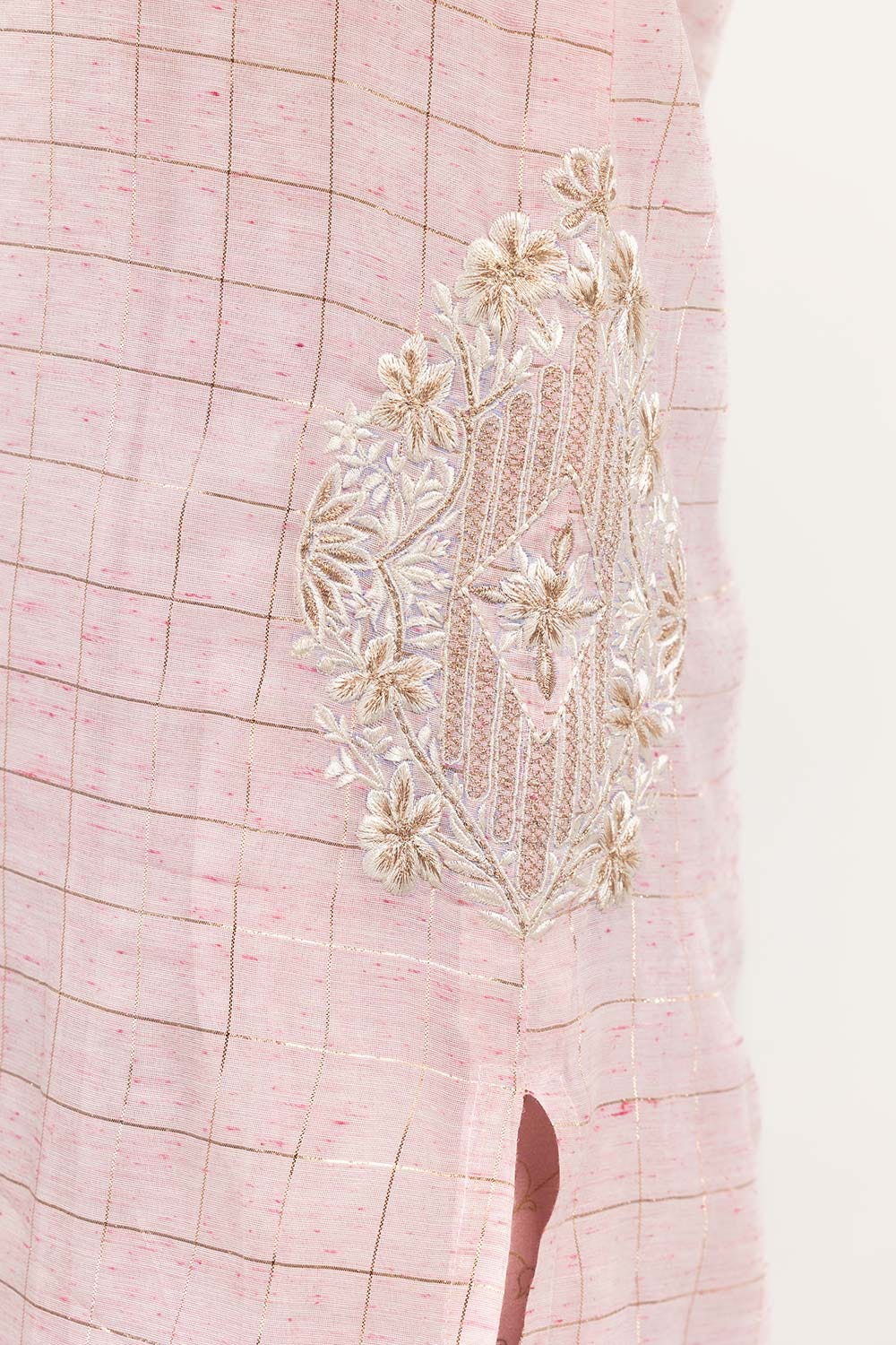 2 Piece Festive Suit Munar Kurta Raw Silk Pants - Image 5