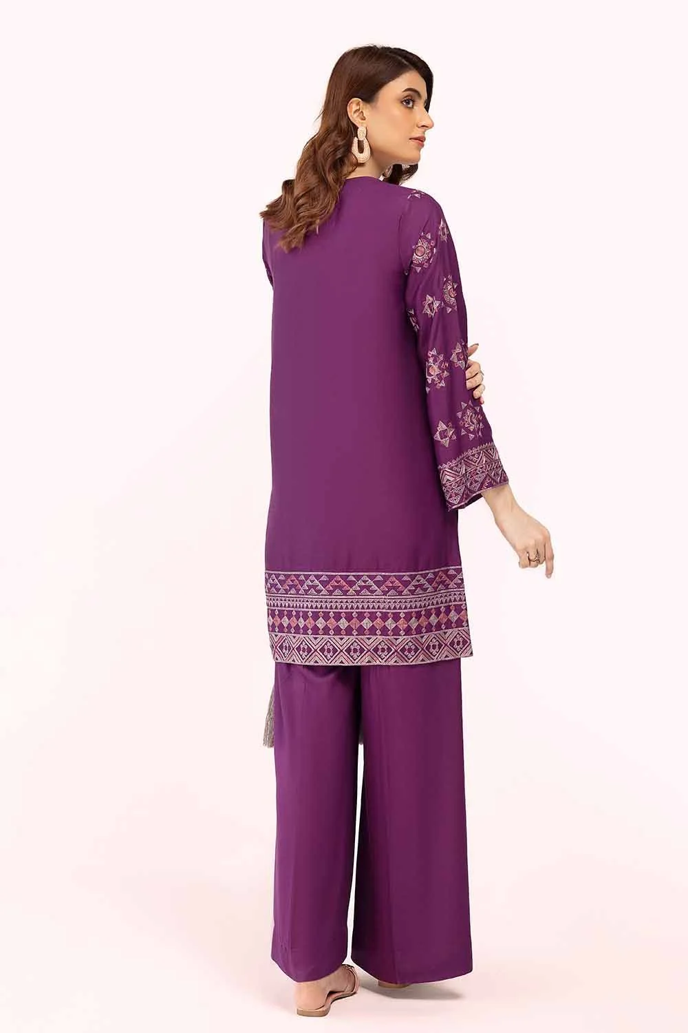 2 Piece Unstitched Embroidered Cotail Suit - Image 3
