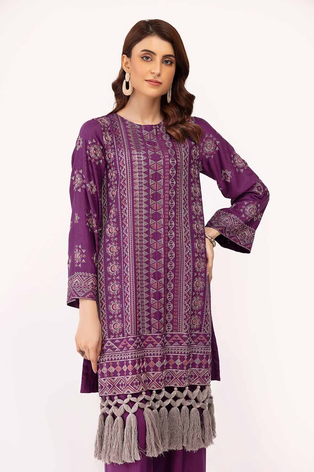 2 Piece Unstitched Embroidered Cotail Suit - Image 4