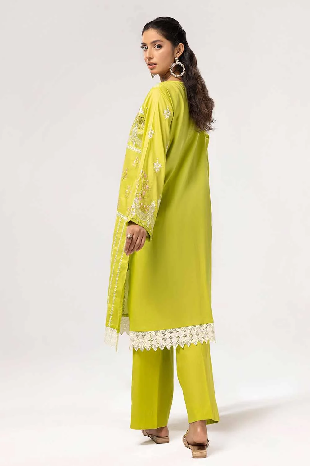 2 Piece Unstitched Embroidered Lawn Suit - Image 3