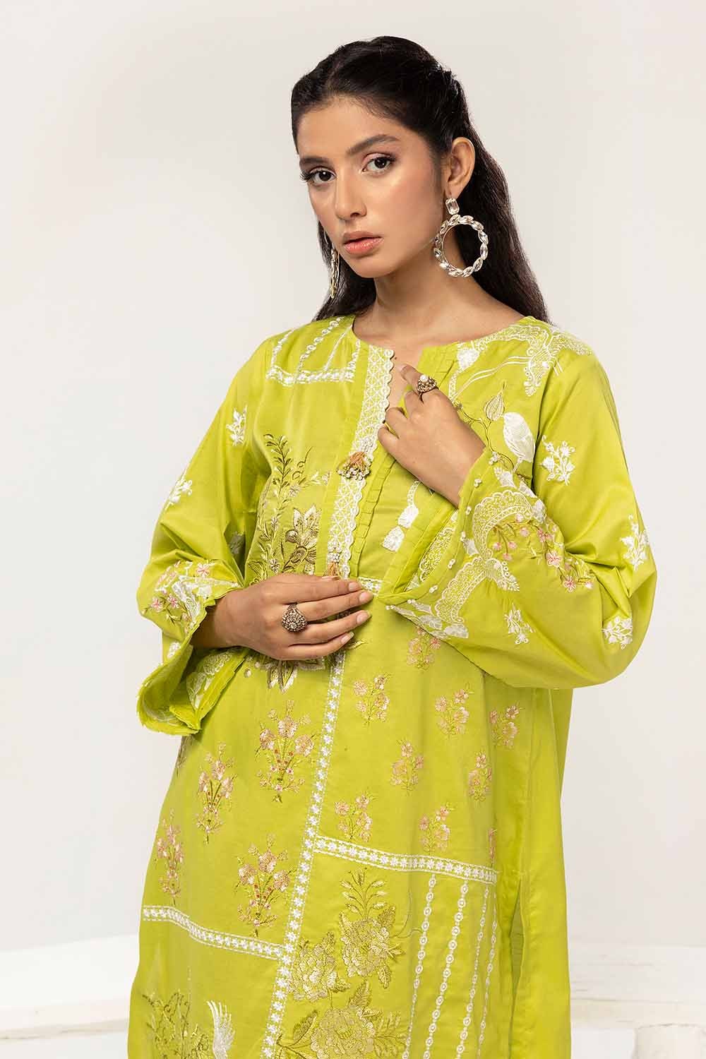 2 Piece Unstitched Embroidered Lawn Suit - Image 4