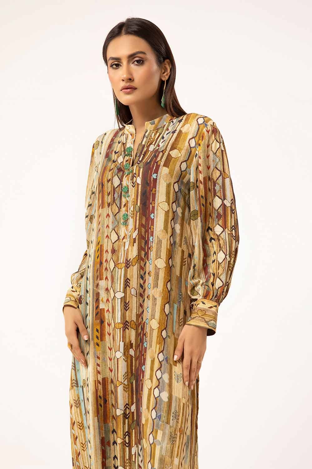 2 Piece Unstitched Printed Linen Suit - Image 5