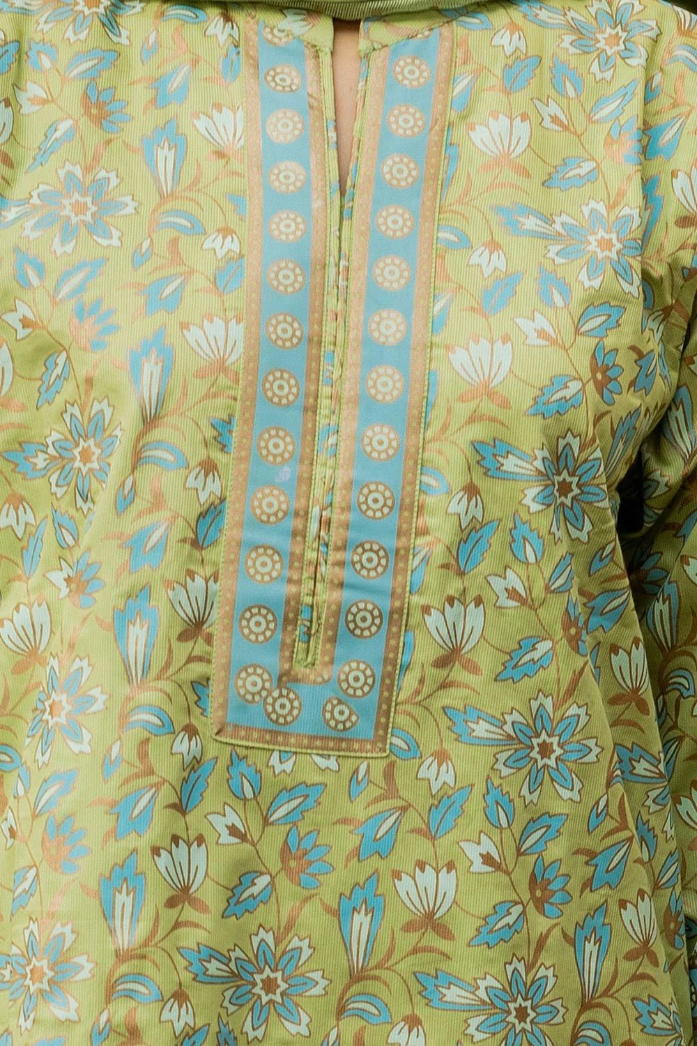3 Piece Corduroy Block Printed Suit - Image 2