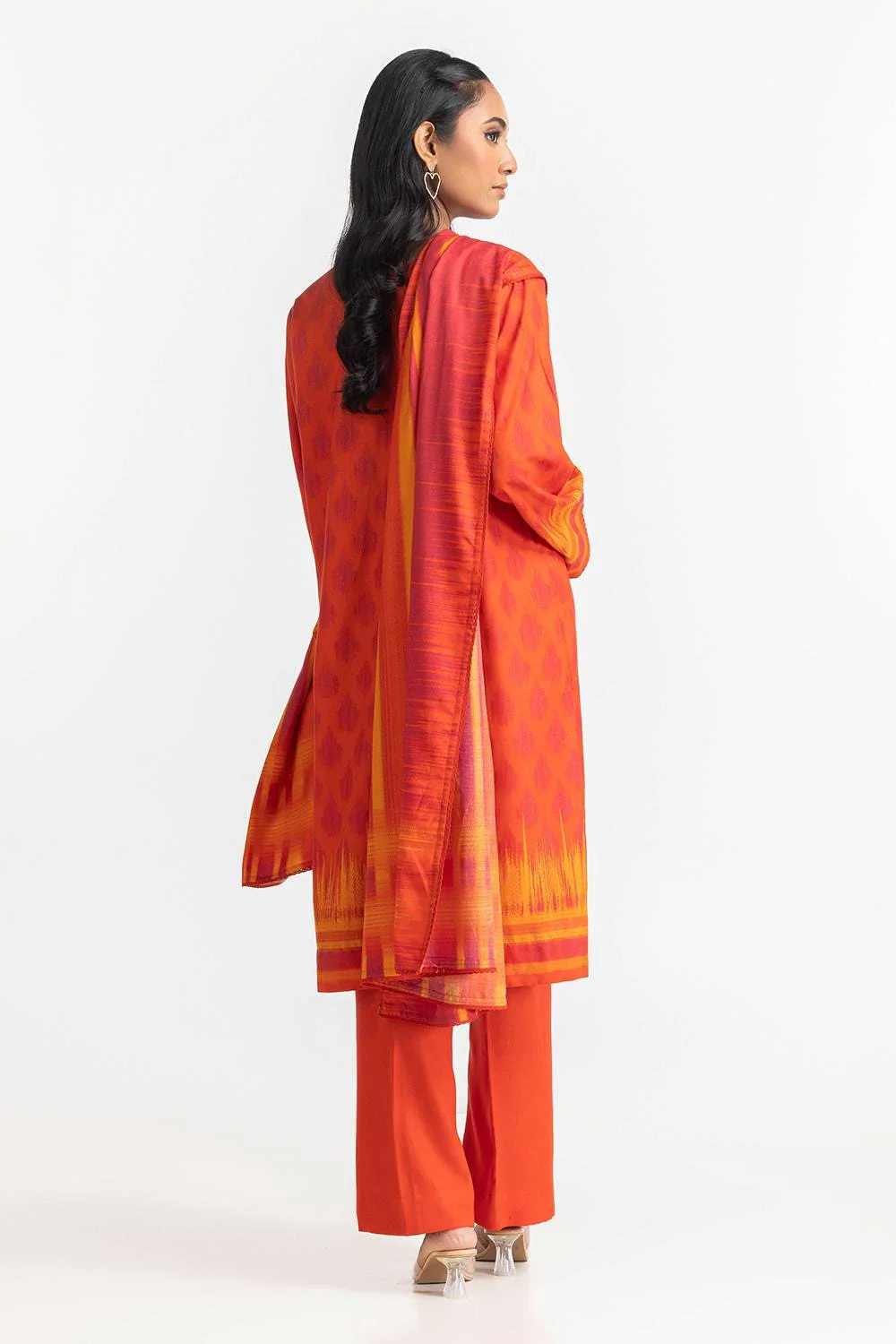 3 Piece Dhanak Printed Suit - Image 4