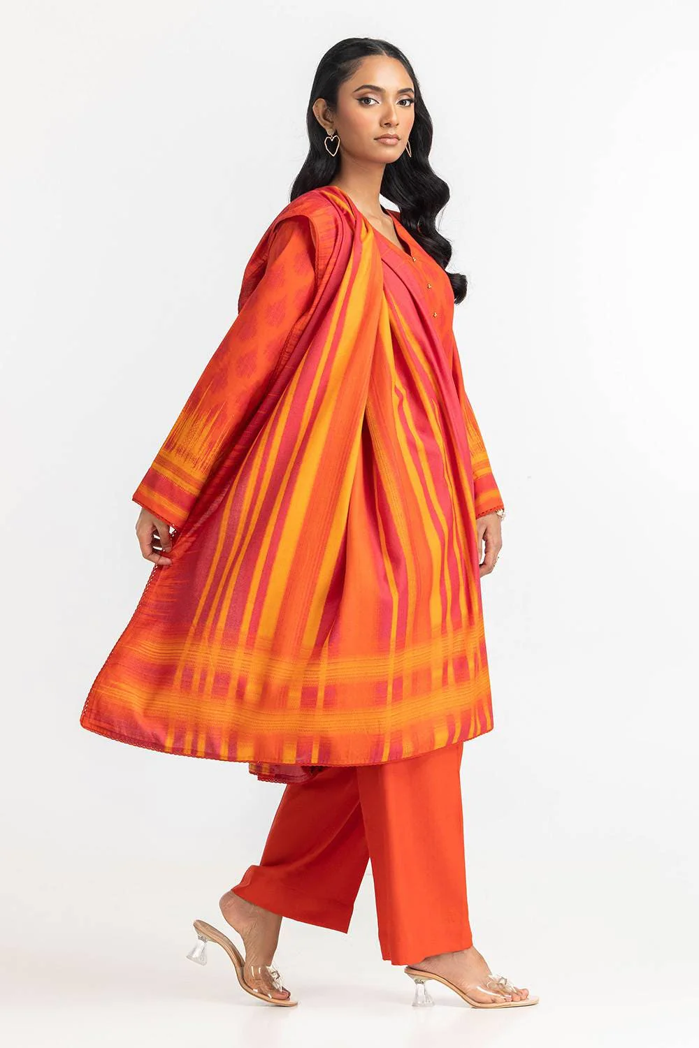 3 Piece Dhanak Printed Suit - Image 5