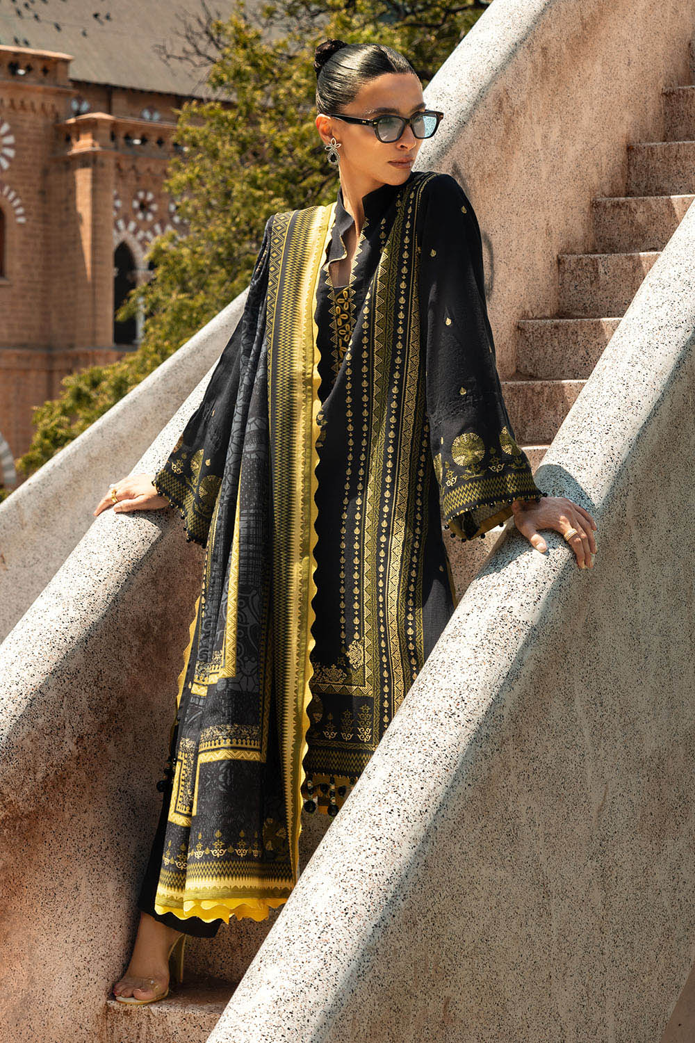 3 Piece Digital Printed Linen Khaddar Suit with Dupatta - Image 6