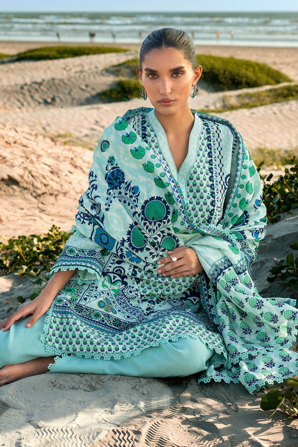 3 Piece Digital Printed Linen Khaddar Suit with Dupatta - Image 6