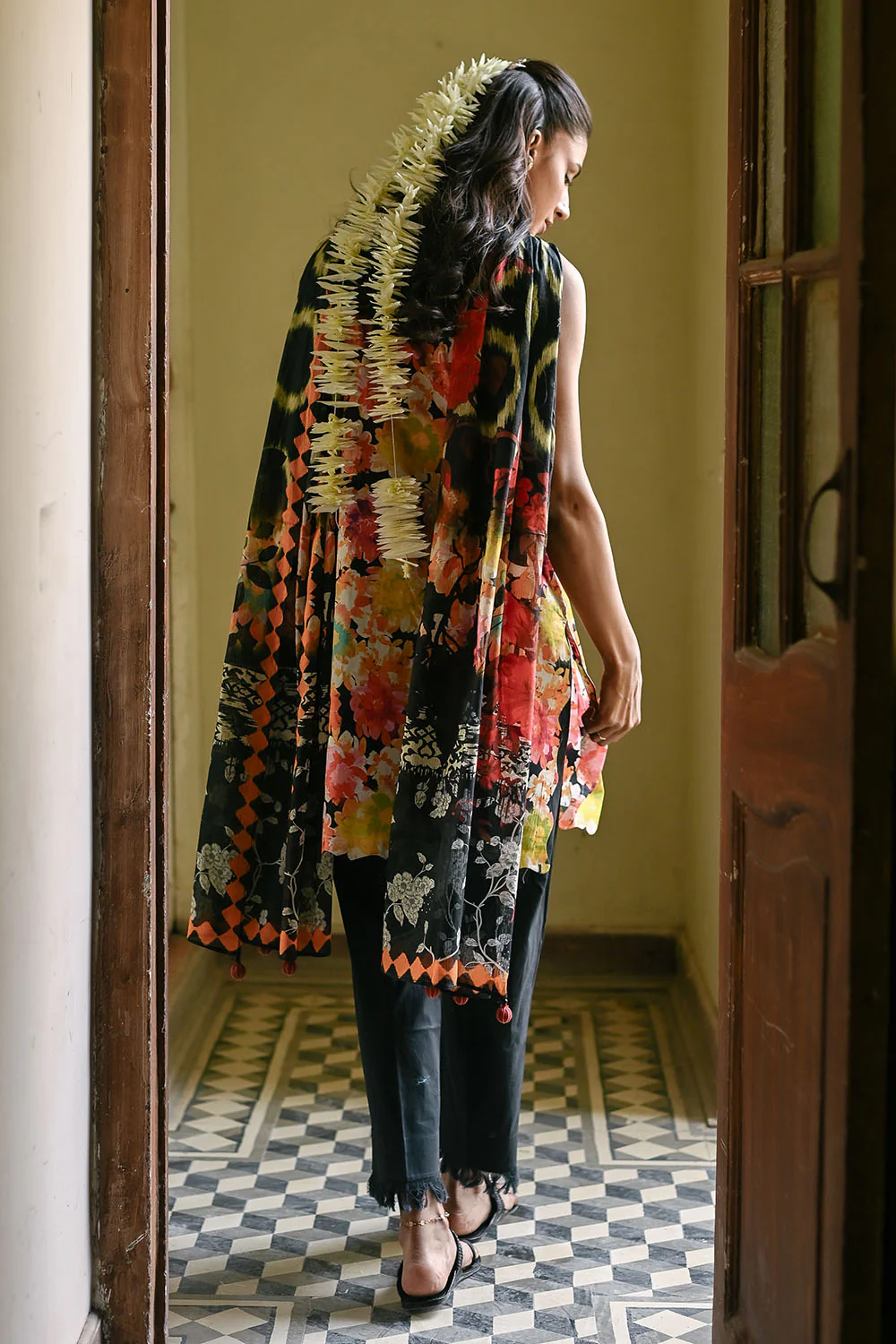 3 Piece Embroidered Printed Lawn Suit with Denting Lawn Dupatta and Neckline - Image 5