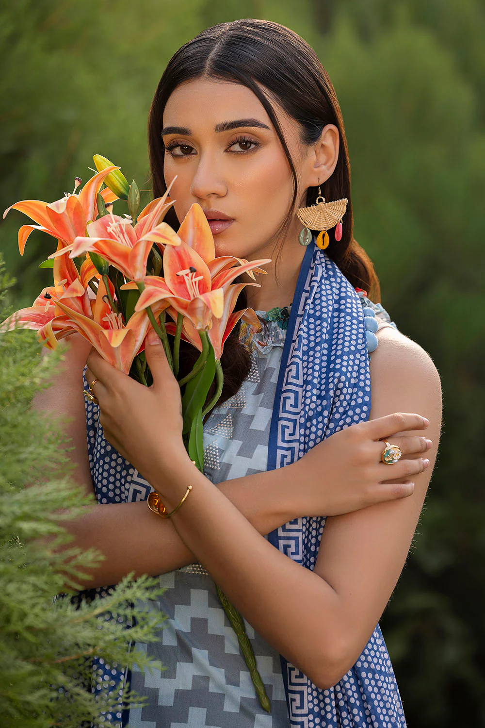 3 Piece Embroidered Printed Lawn Suit with Dupatta - Image 6