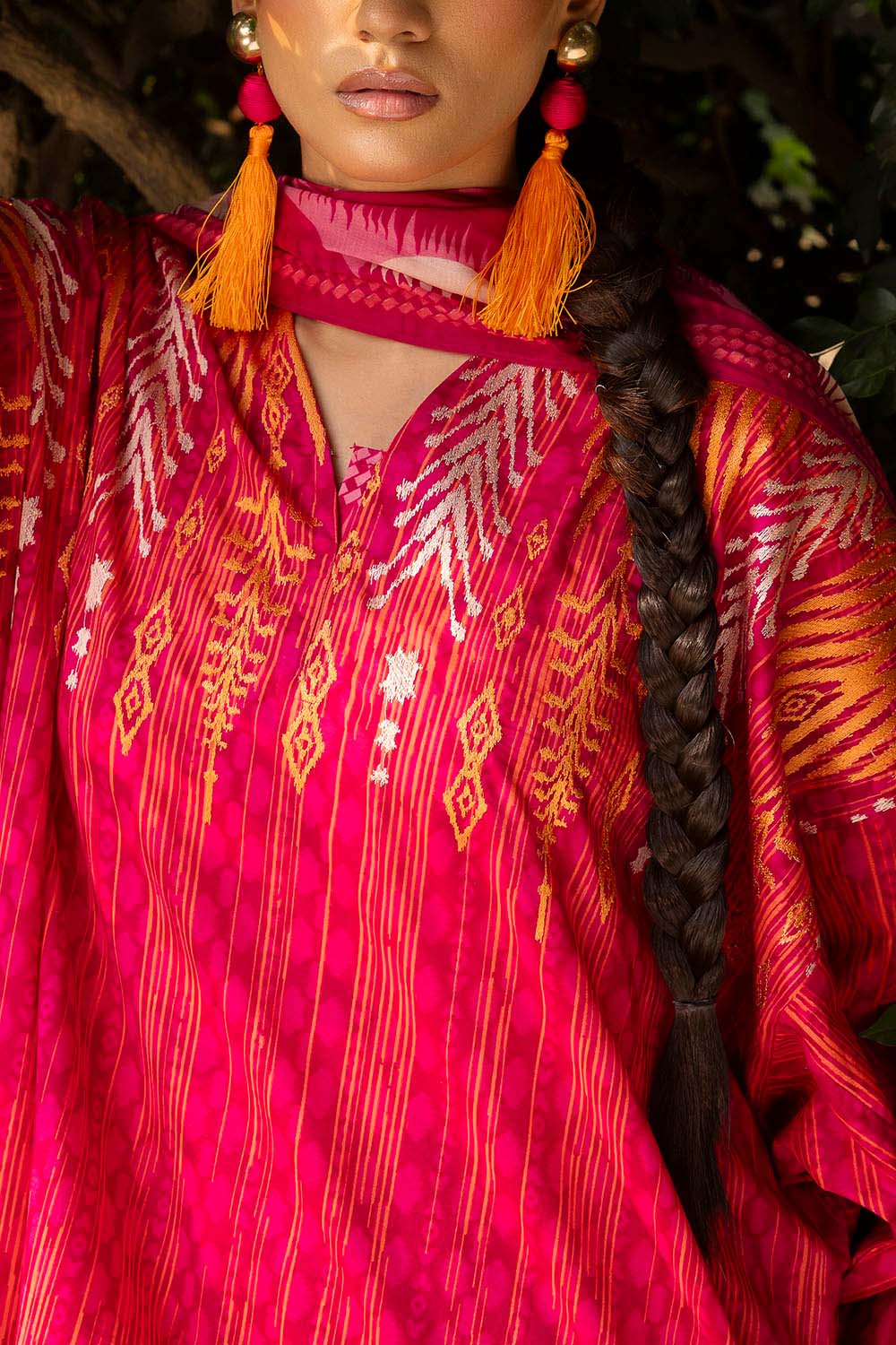 3 Piece Embroidered Printed Lawn Suit with Printed Trouser - Image 2
