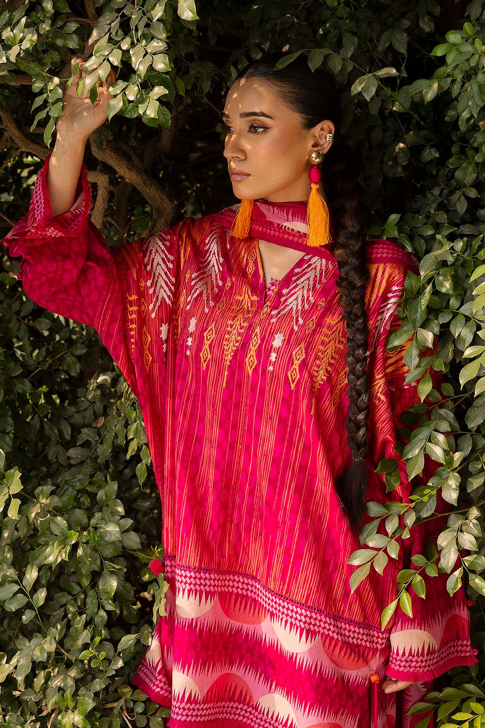 3 Piece Embroidered Printed Lawn Suit with Printed Trouser - Image 3