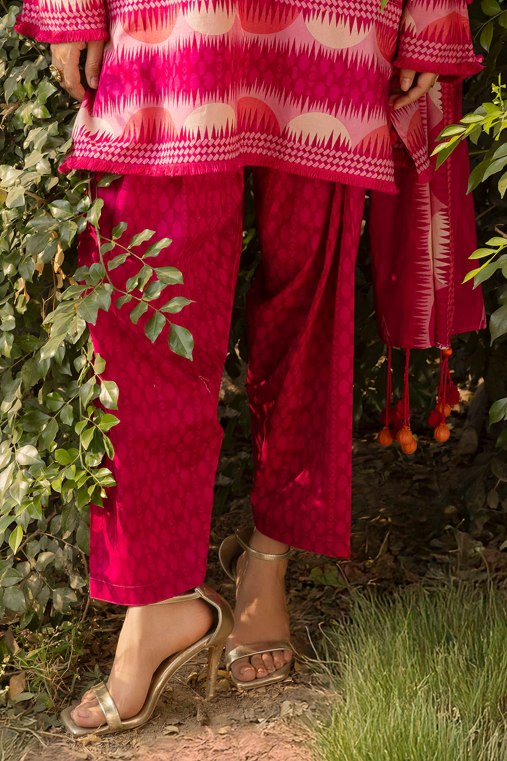 3 Piece Embroidered Printed Lawn Suit with Printed Trouser - Image 5