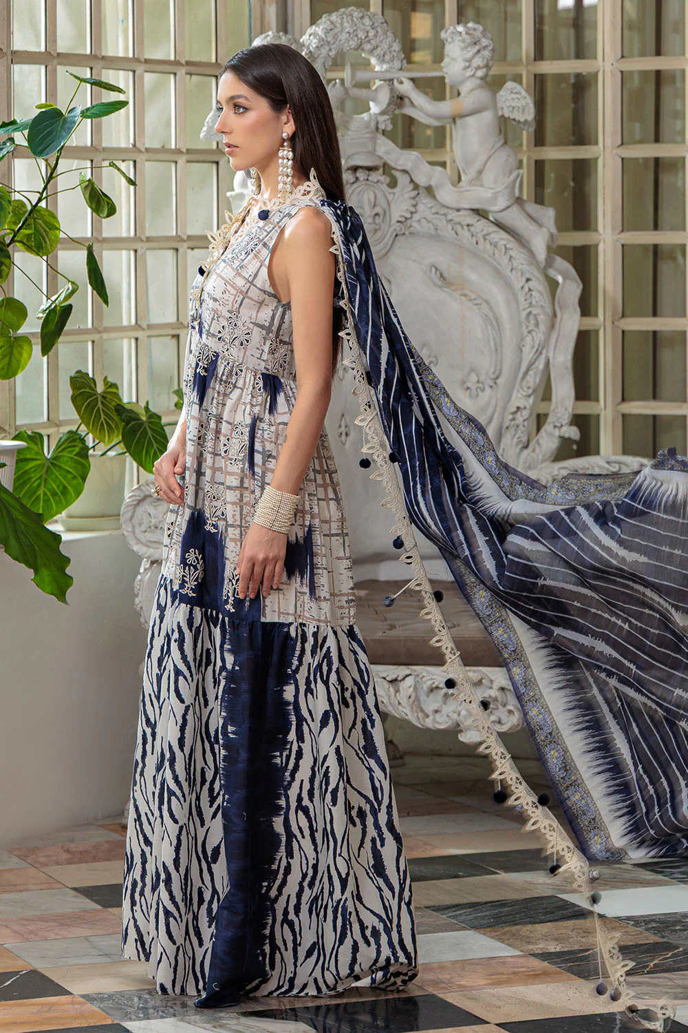 3 Piece Embroidered Printed Lawn Suit with Printed Trouser - Image 3