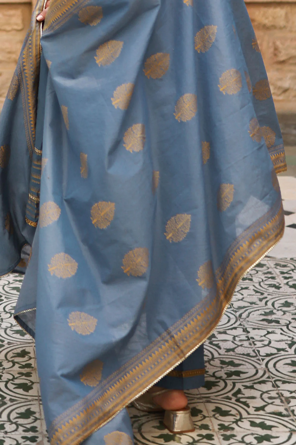 3 Piece Jacquard Suit with Jacquard Dupatta - Image 6