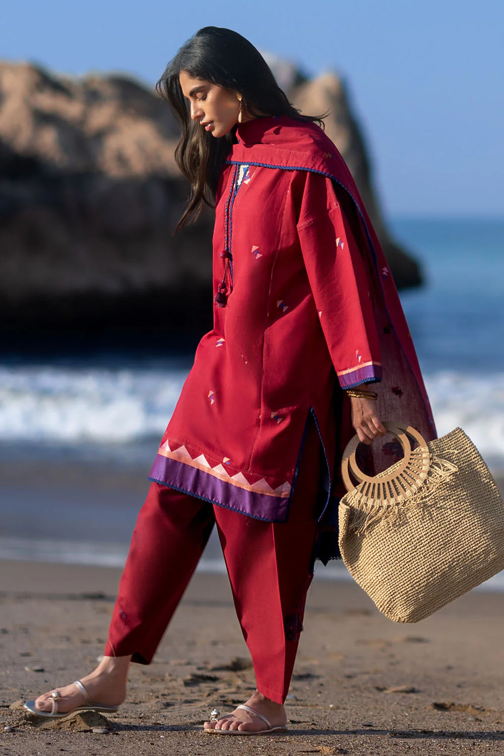 3 Piece Jacquard Suit with Jacquard Dupatta - Image 3
