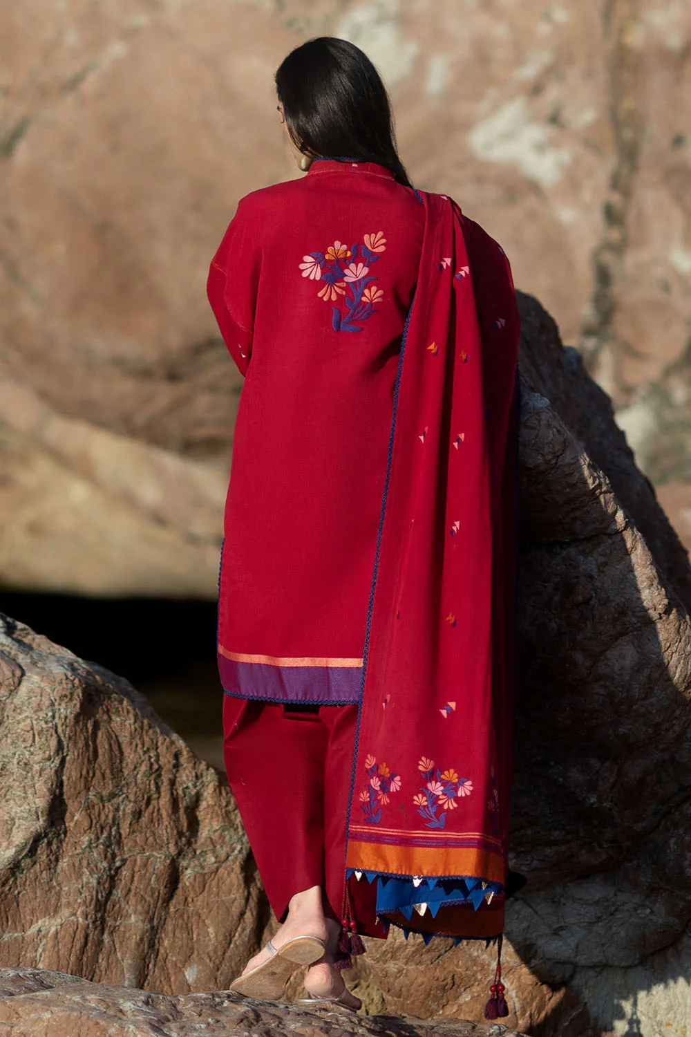 3 Piece Jacquard Suit with Jacquard Dupatta - Image 4