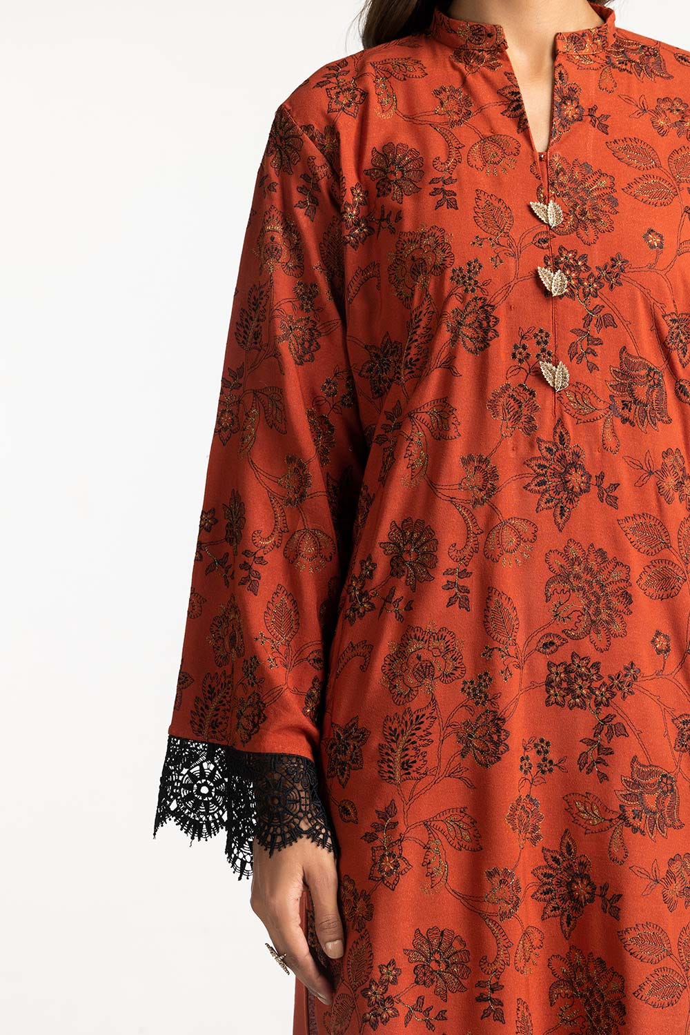 3 Piece Karandi Embroidered Suit - Image 5