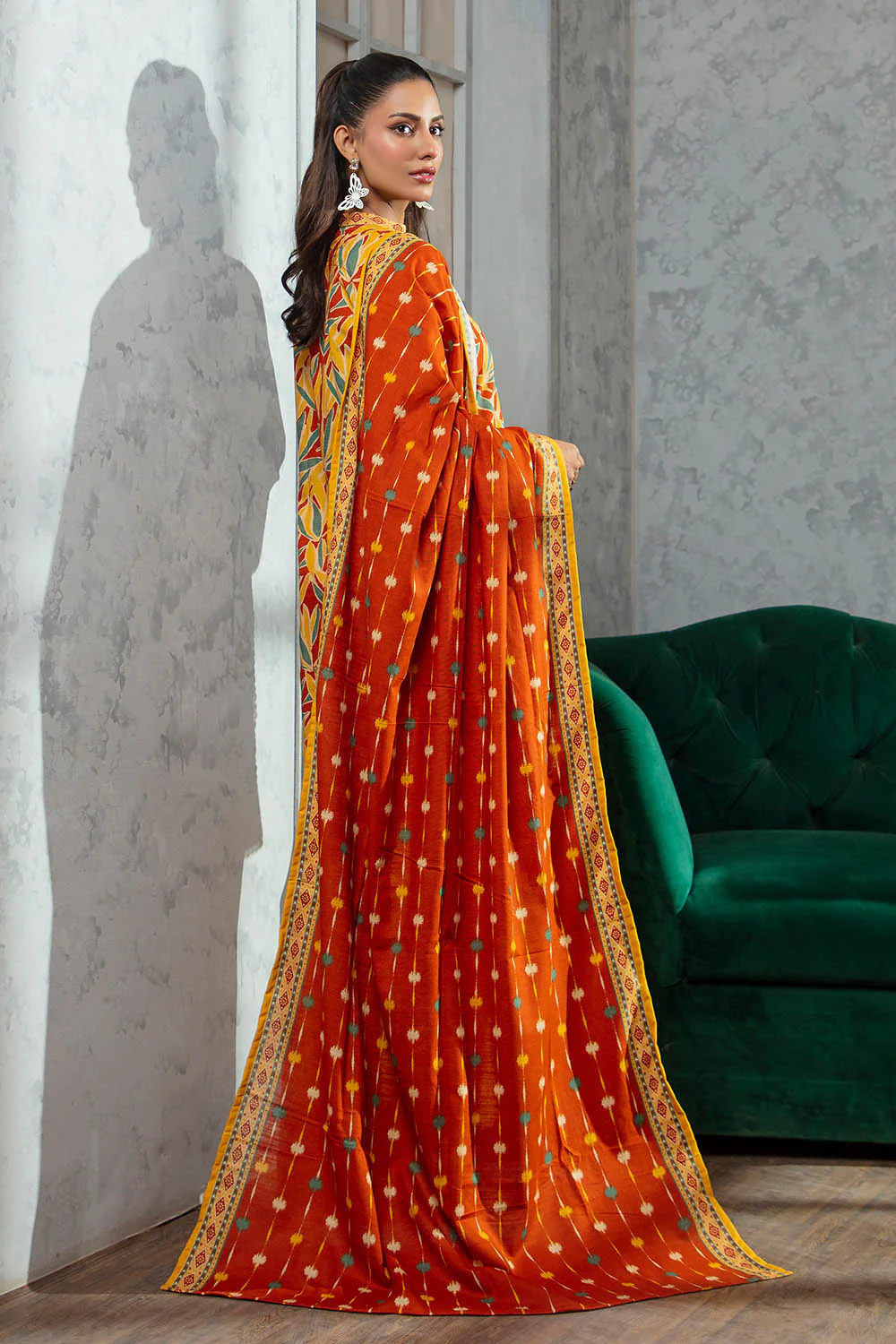 3 Piece Khaddar Suit with Dupatta - Image 4