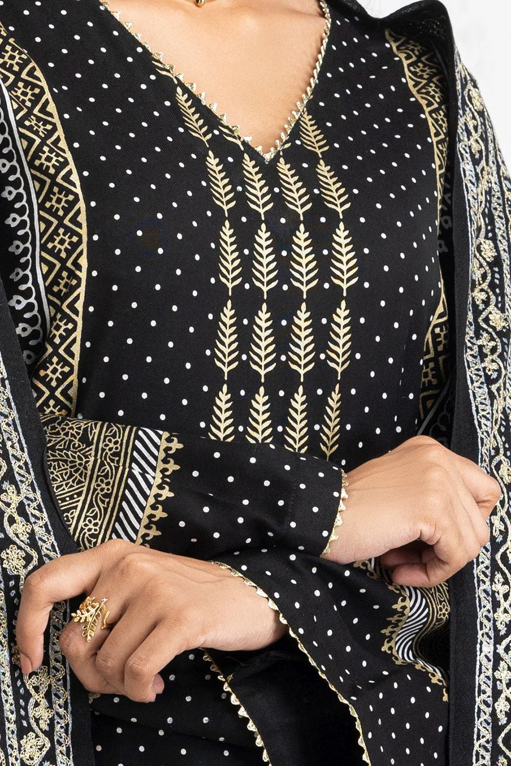 3 Piece Lacquer Printed Suit - Image 2