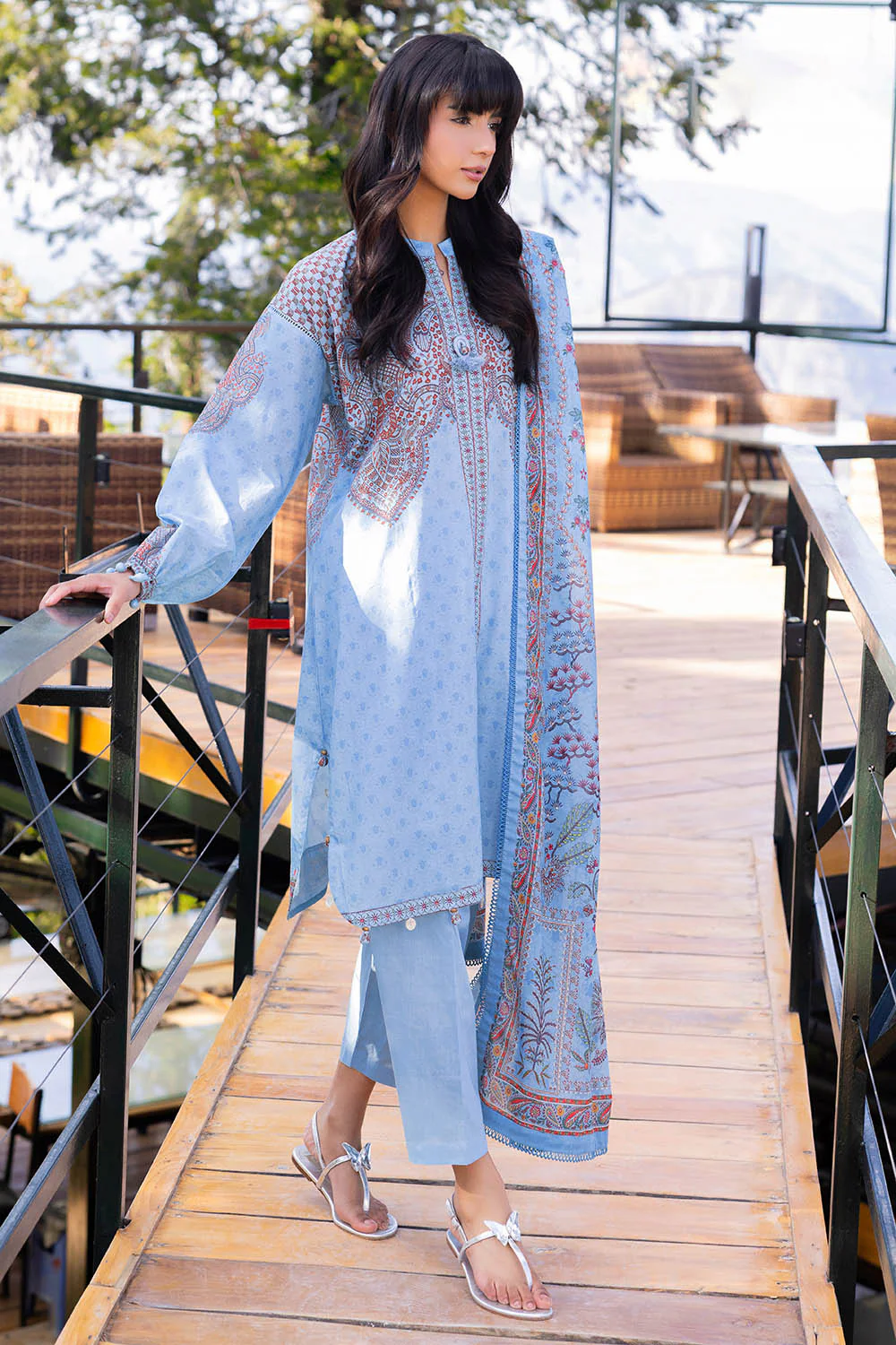3 Piece Printed Lawn Suit - Image 3