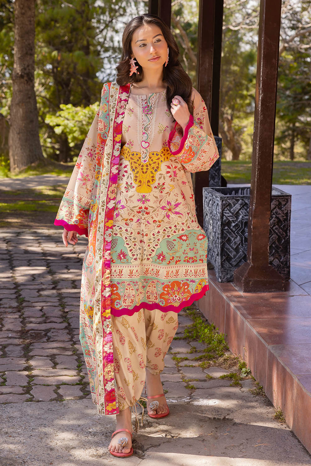 3 Piece Printed Lawn Suit - Image 6
