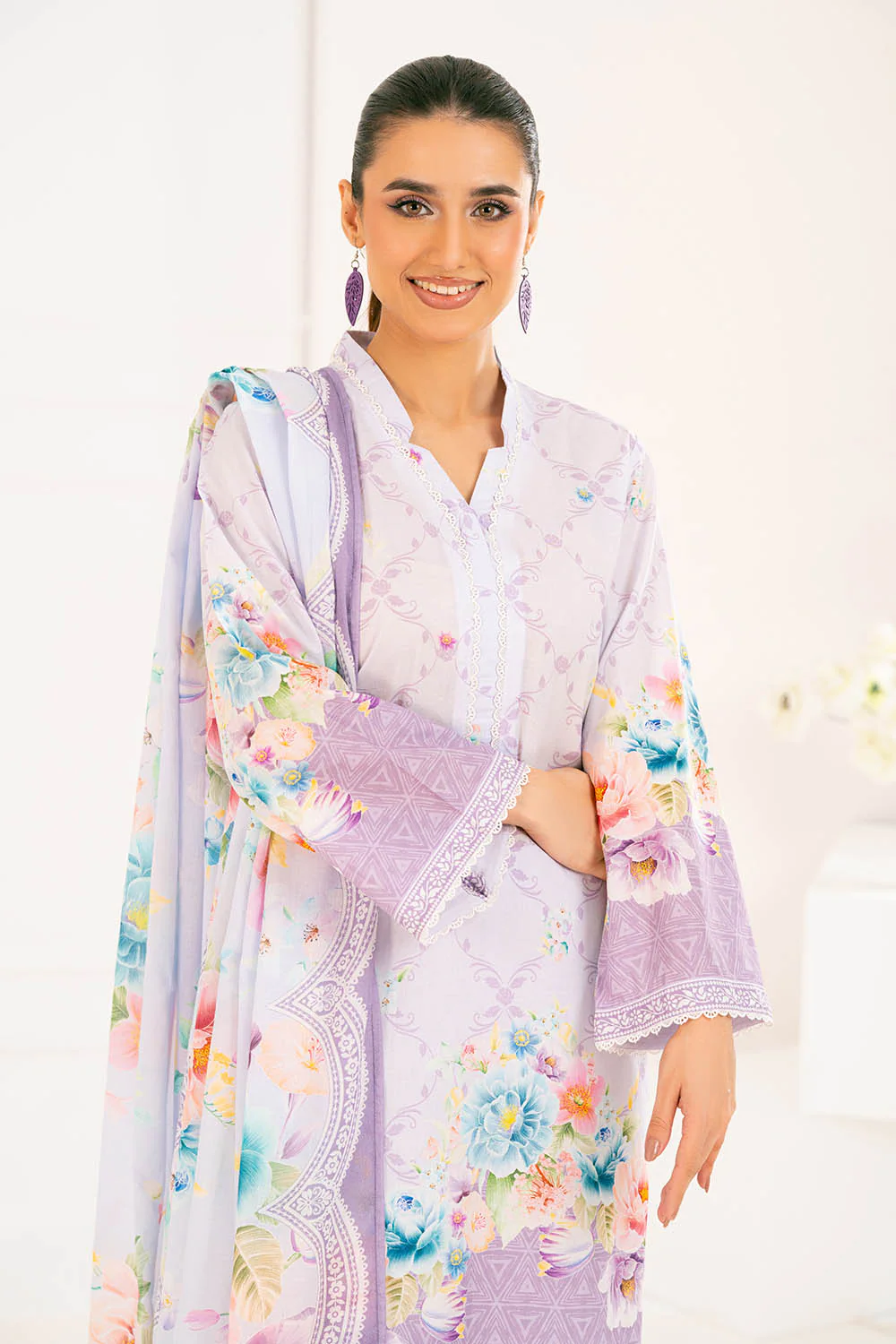 3 Piece Printed Lawn Suit - Image 5