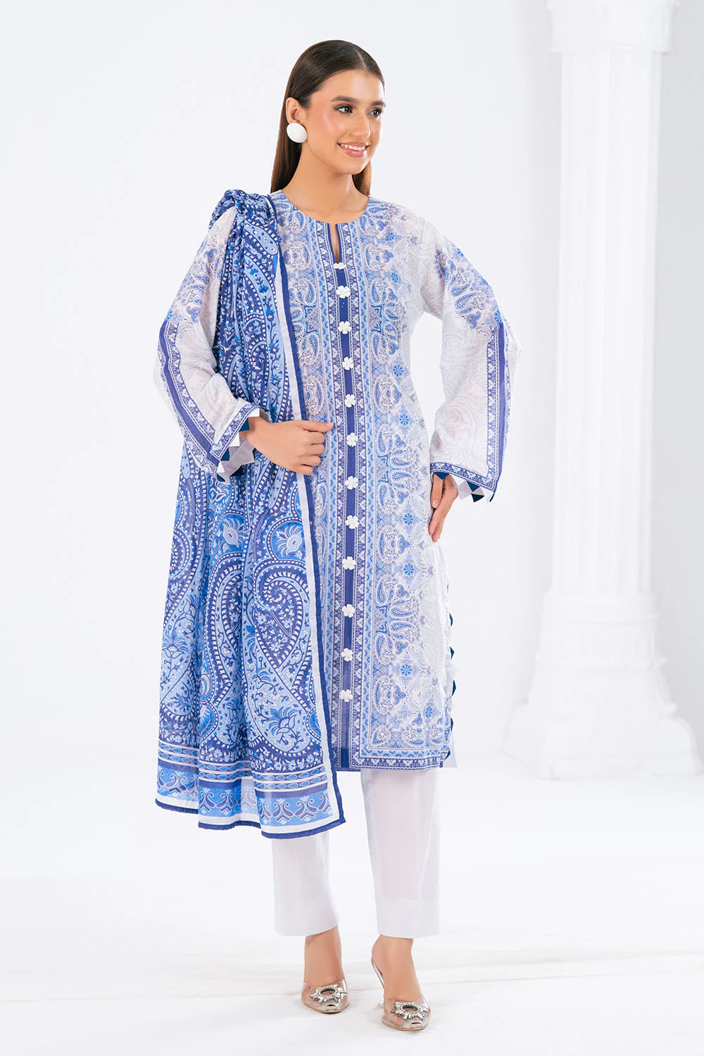 3 Piece Printed Lawn Suit - Image 6