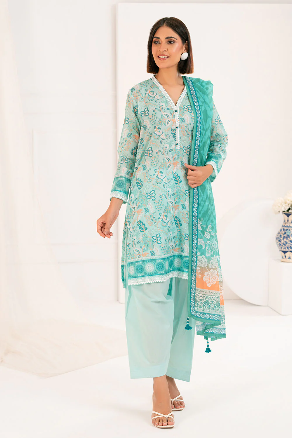 3 Piece Printed Lawn Suit - Image 6