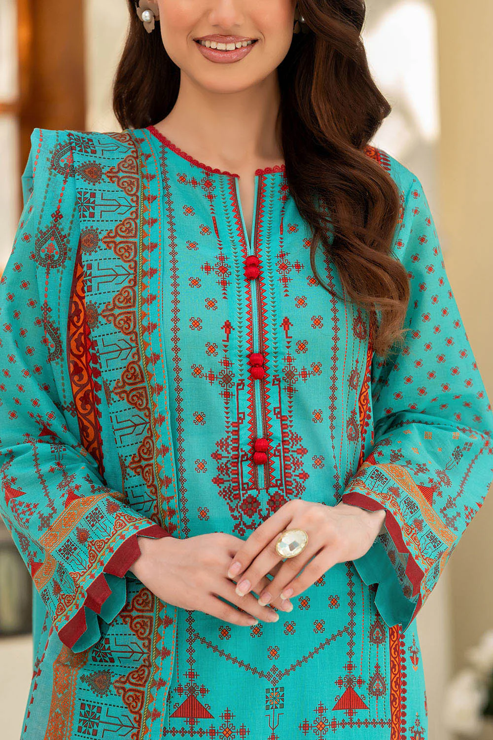 3 Piece Printed Lawn Suit - Image 2