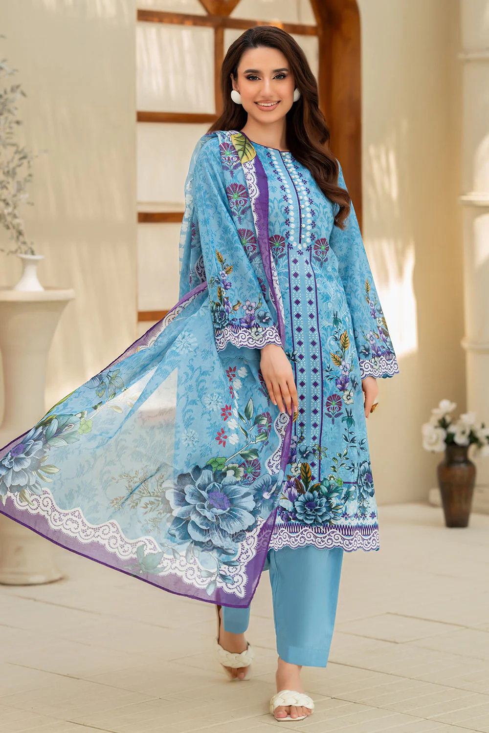 3 Piece Printed Lawn Suit - Image 6