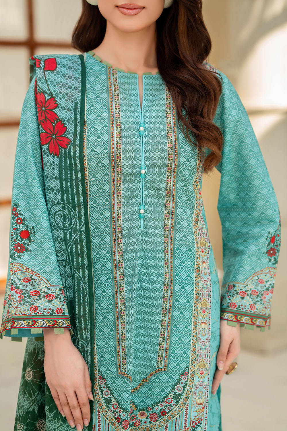 3 Piece Printed Lawn Suit - Image 2