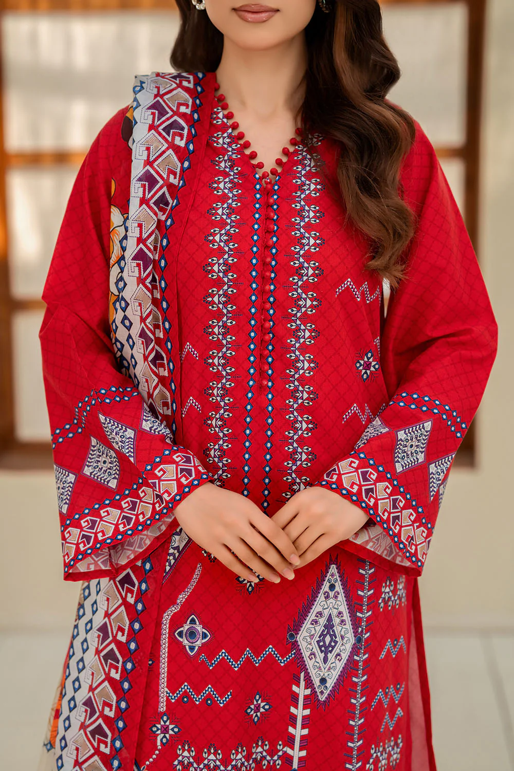 3 Piece Printed Lawn Suit - Image 2
