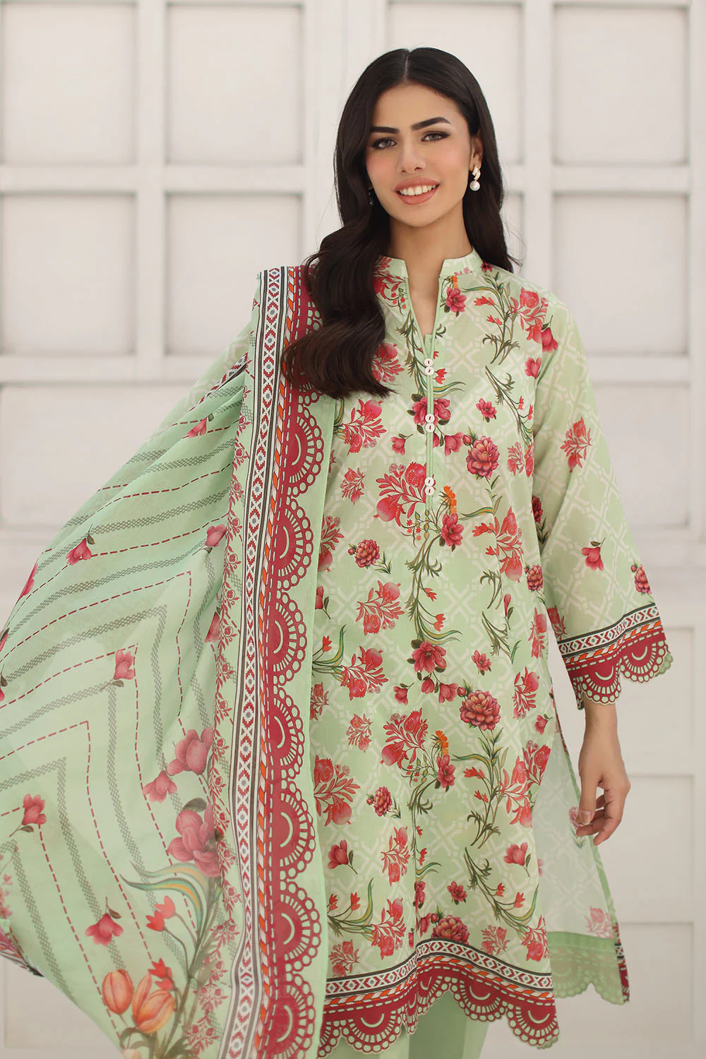3 Piece Printed Lawn Suit - Image 3