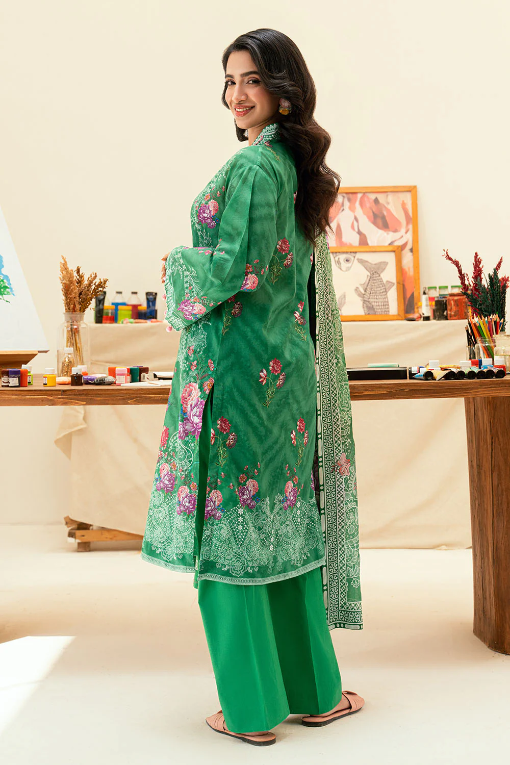 3 Piece Printed Lawn Suit - Image 4