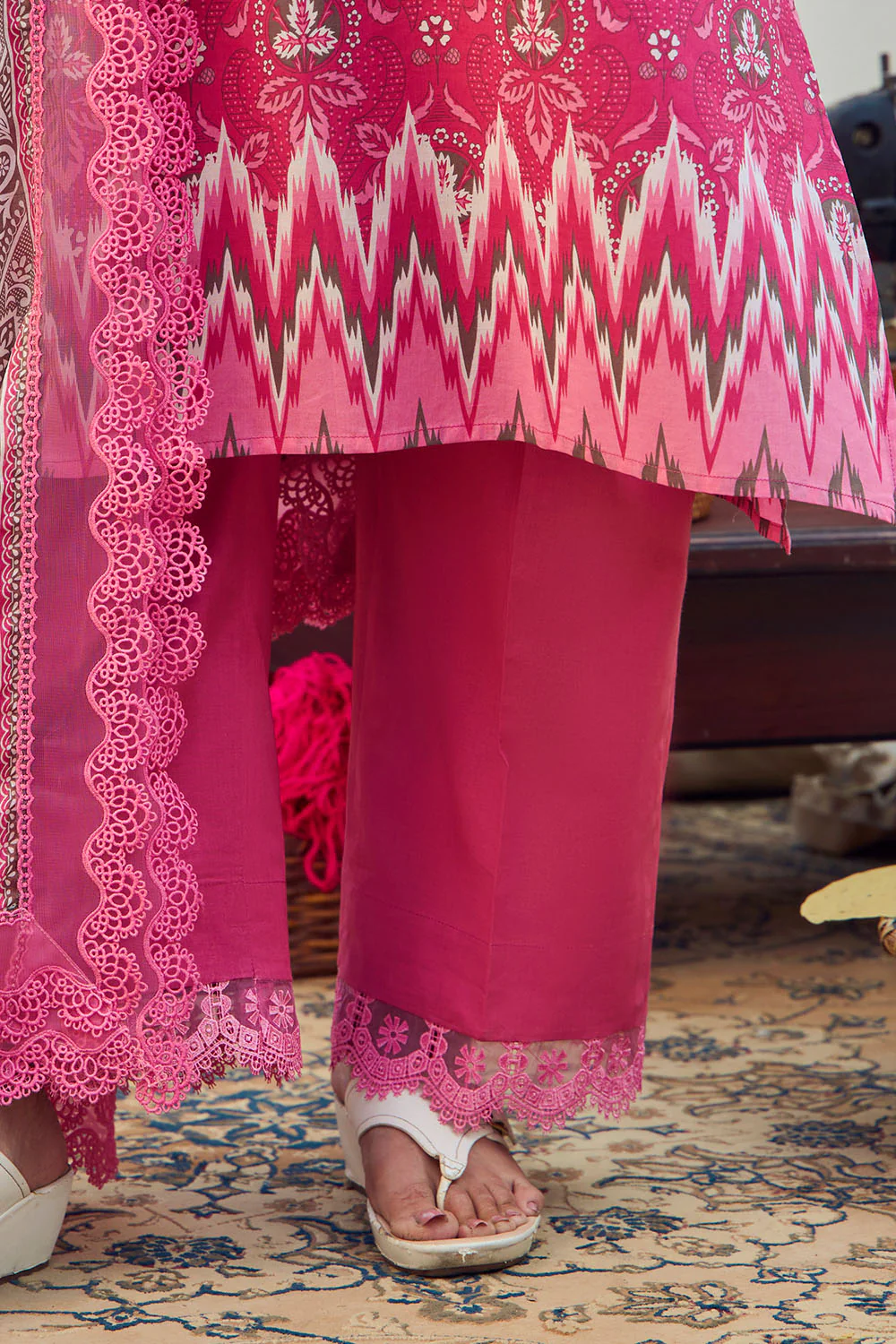 3 Piece Printed Lawn Suit with Dupatta - Image 5