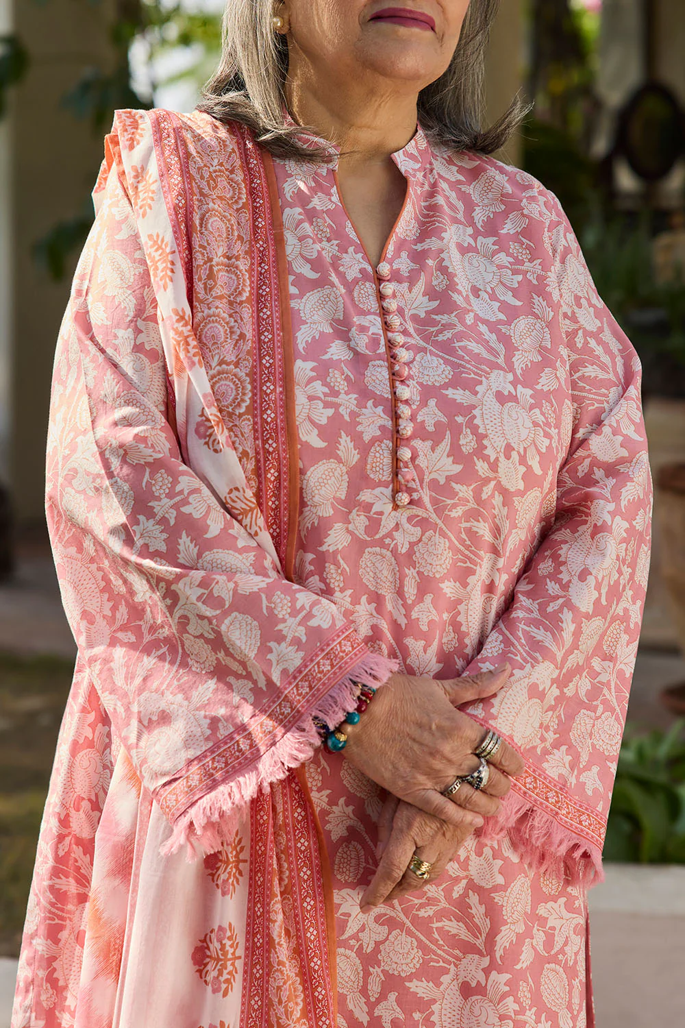 3 Piece Printed Lawn Suit with Dupatta - Image 2