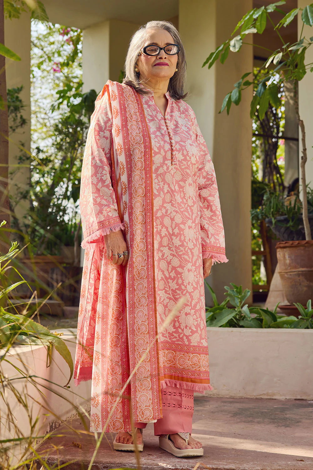 3 Piece Printed Lawn Suit with Dupatta - Image 6