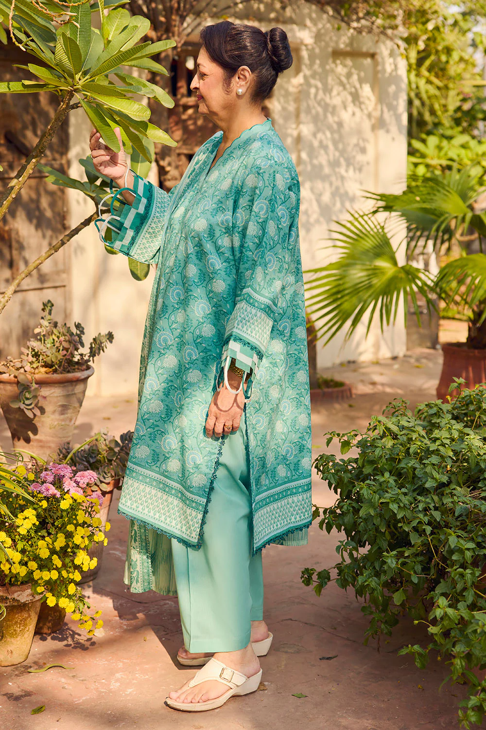 3 Piece Printed Lawn Suit with Dupatta - Image 3
